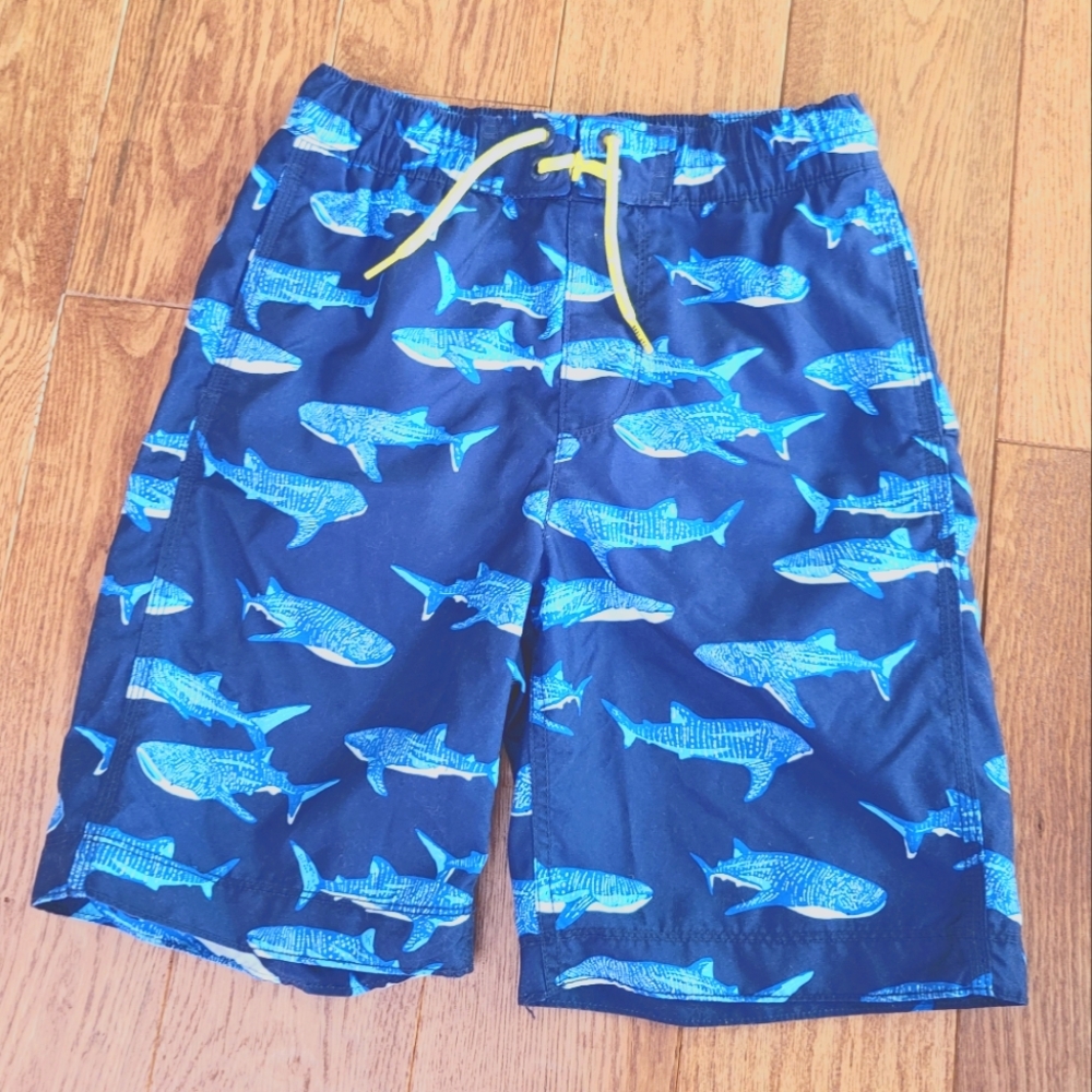 Kids GAP Blue Shark Print Kids Swim Shorts